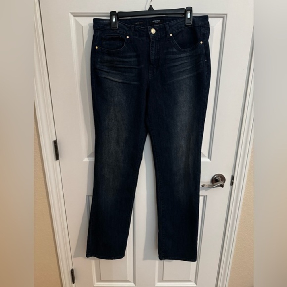 Nine West Rosemary Straight Embroidered Rhinestone Pockets size 16
